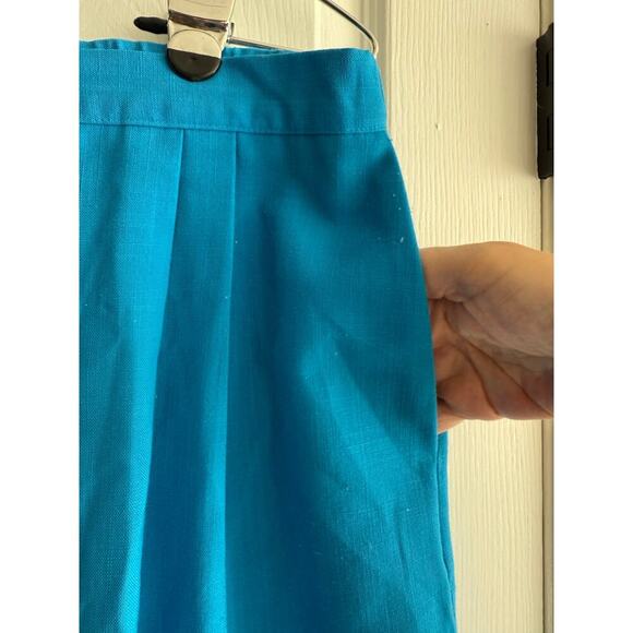 Lucia Women’s Vintage Teal A Line Midi Skirt with Pockets size 12 - Picture 4 of 10